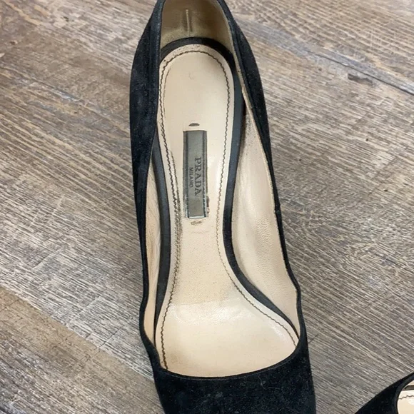 Prada Calzature Donna Camoscio basic black 38.5 - Picture 4 of 16